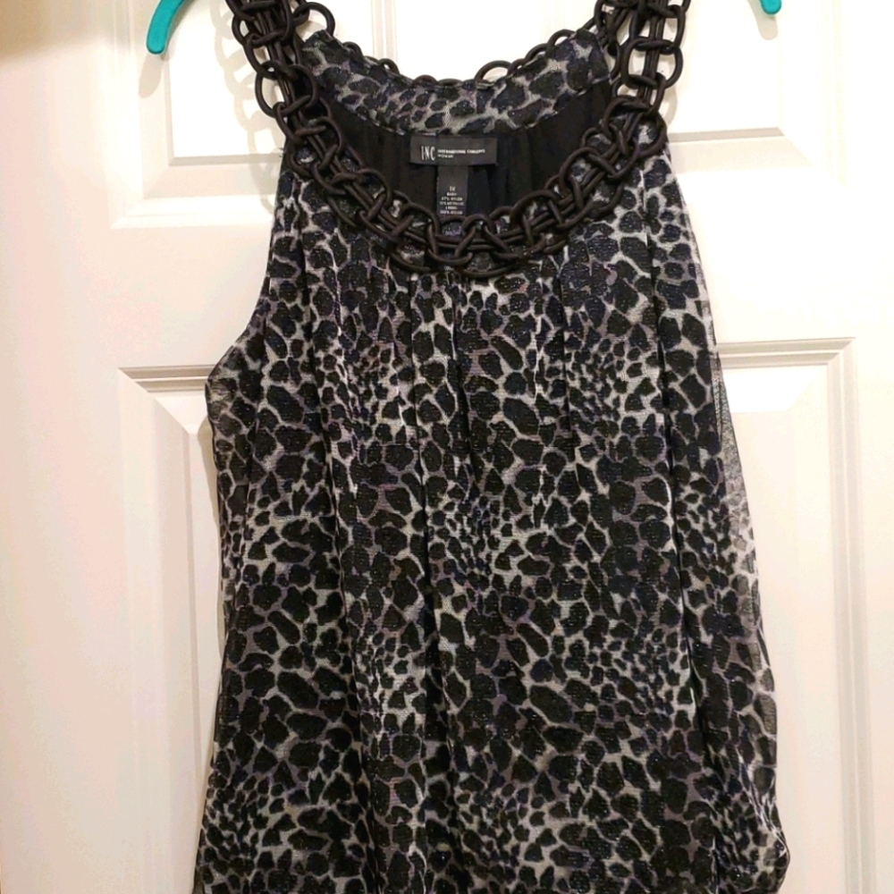 INC animal print tank top